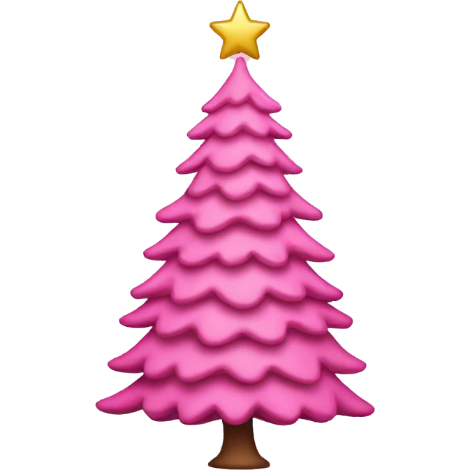 PINK Christmas tree emoji