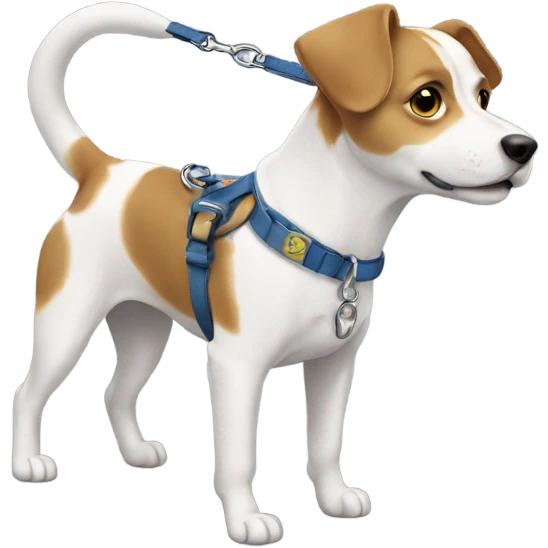 Gracie on a leash emoji