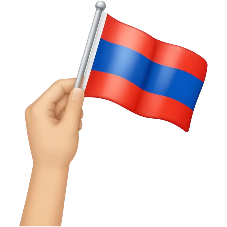 russian flag in a hand emoji