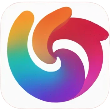 TikTok logo with instagram colors emoji