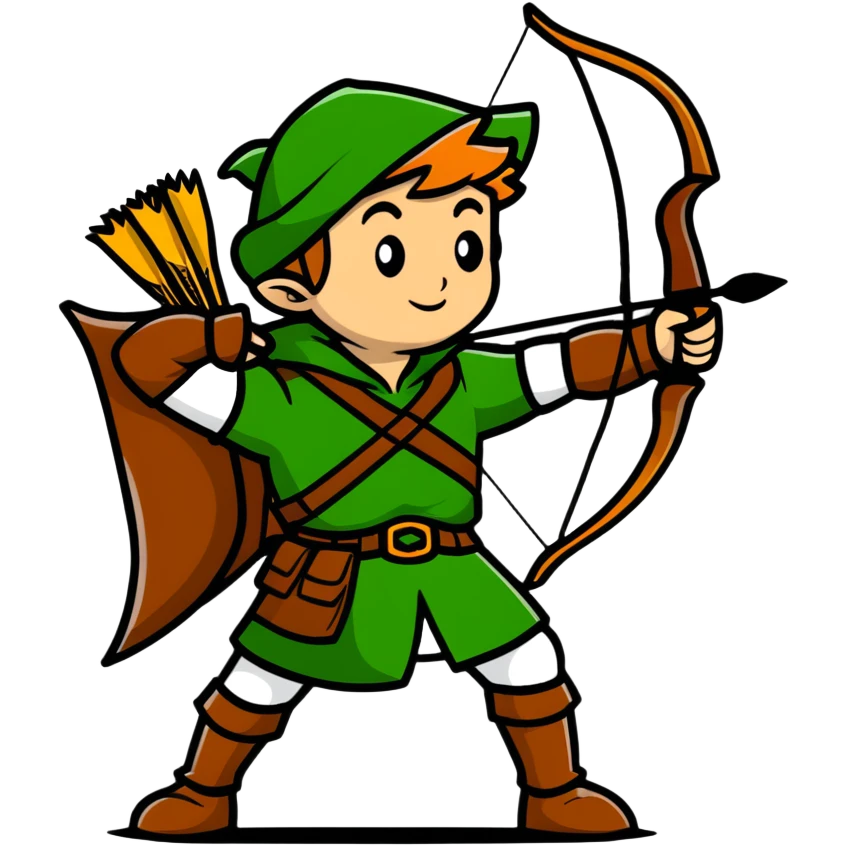 Robin Hood archer in Sherwood Forest emoji