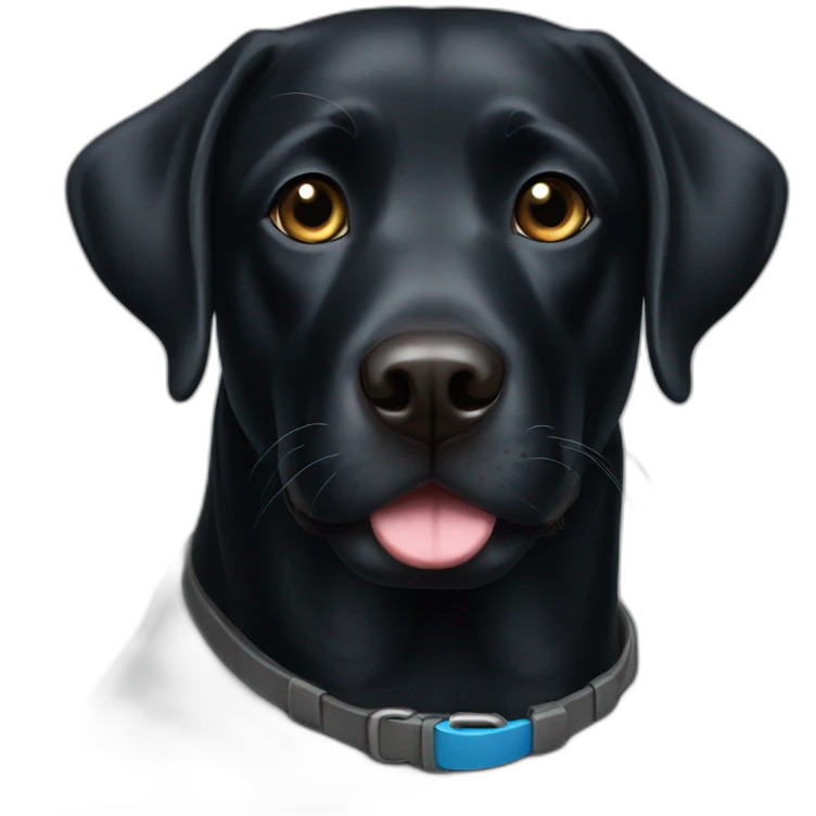 Black labrador emoji