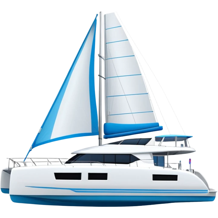 make a 50ft catamaran lagoon styled faceing to the right  emoji