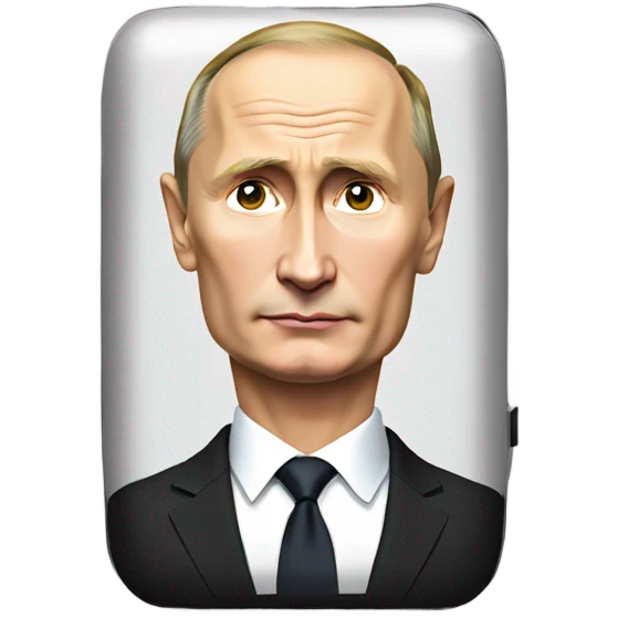 Vladimir Putin in black box emoji