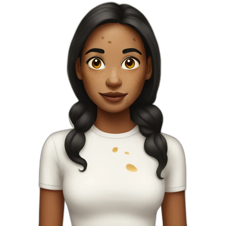 mulher com vitiligo emoji