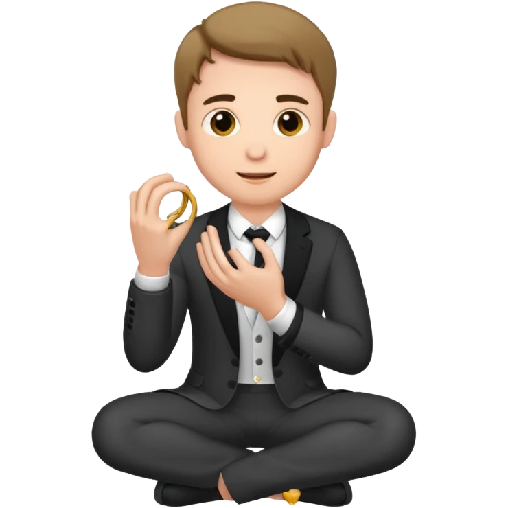 man kneeling and asking for marriage emoji