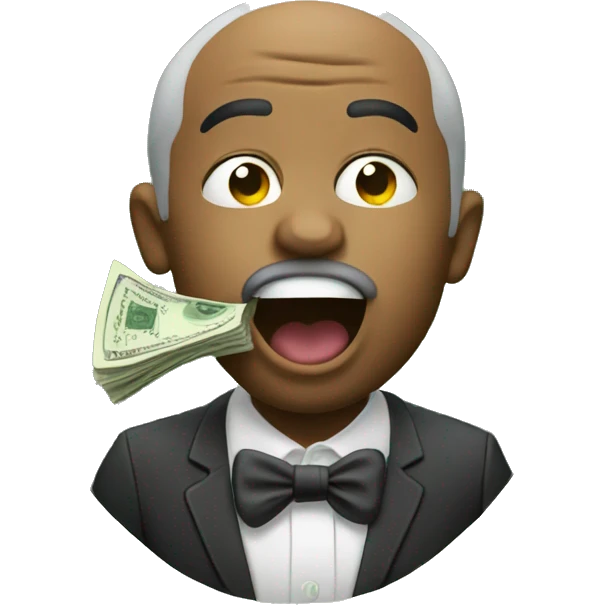 man licking money emoji emoji