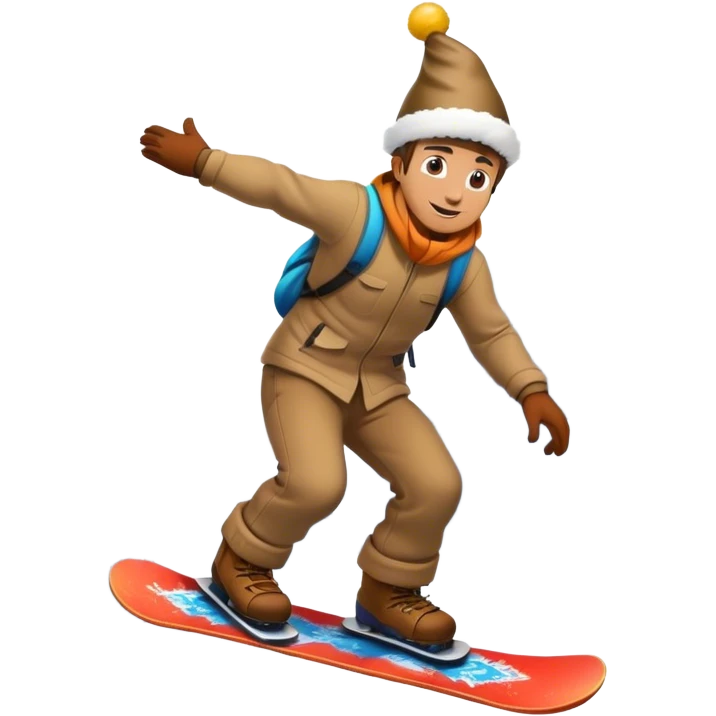 birthday guy snowboarding mountain emoji
