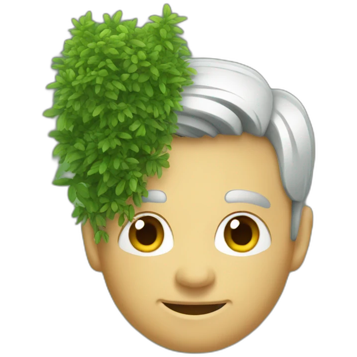 Bush with face emoji