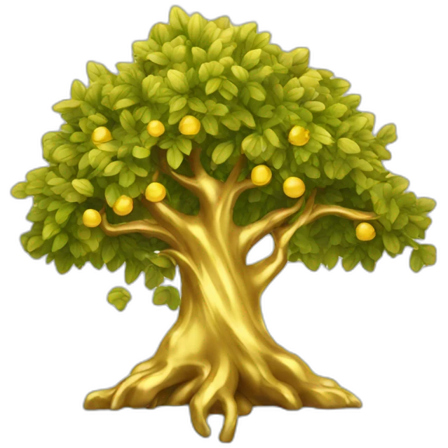 Tree gold emoji