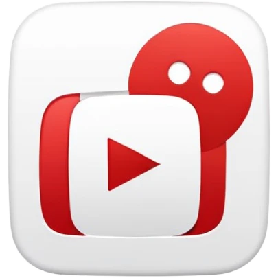 Tiny YouTube logo, simple and cute emoji