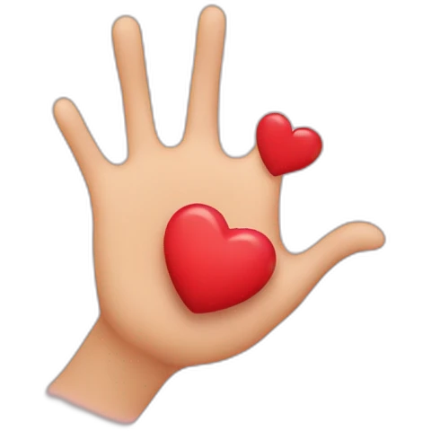 Coeur avec mains emoji