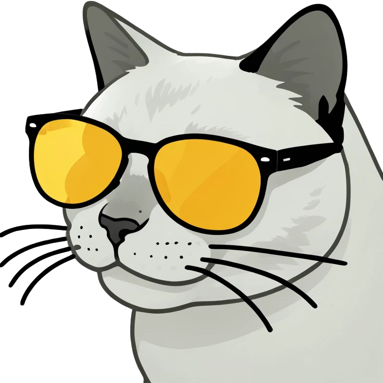 Cat with sunglasses emoji