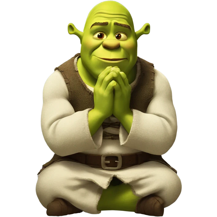 Shrek praying emoji