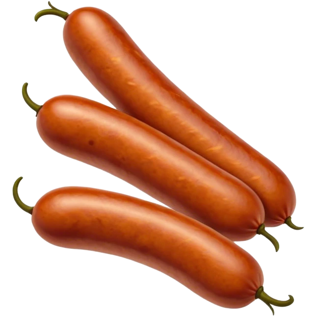 Chorizo Cinematic Realistic Chorizo Dish Emoji, depicted as a single, perfectly spiced sausage, rendered with rich textures and dynamic, appetizing lighting. emoji