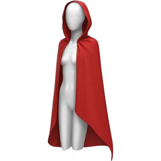 faceless mannequin flapping red cape without hood emoji