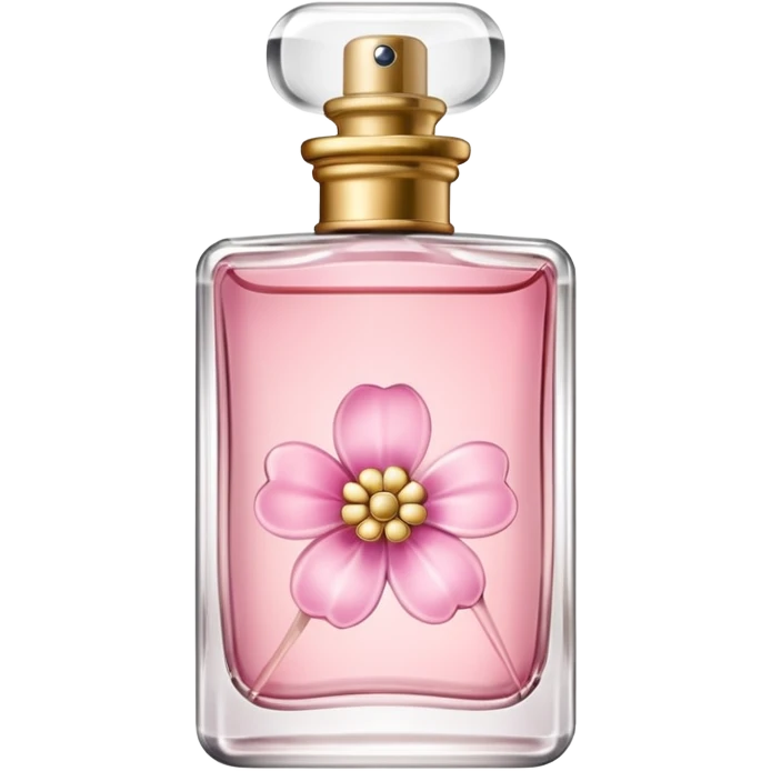 a rectangular glass bottle of perfume from which perfume is sprayed, without other additional objects emoji