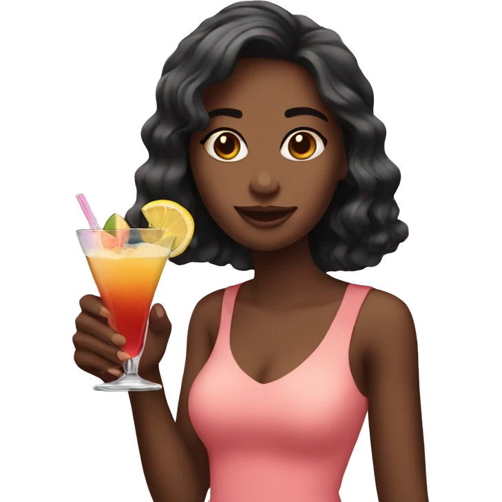 Girls holding cocktails  emoji