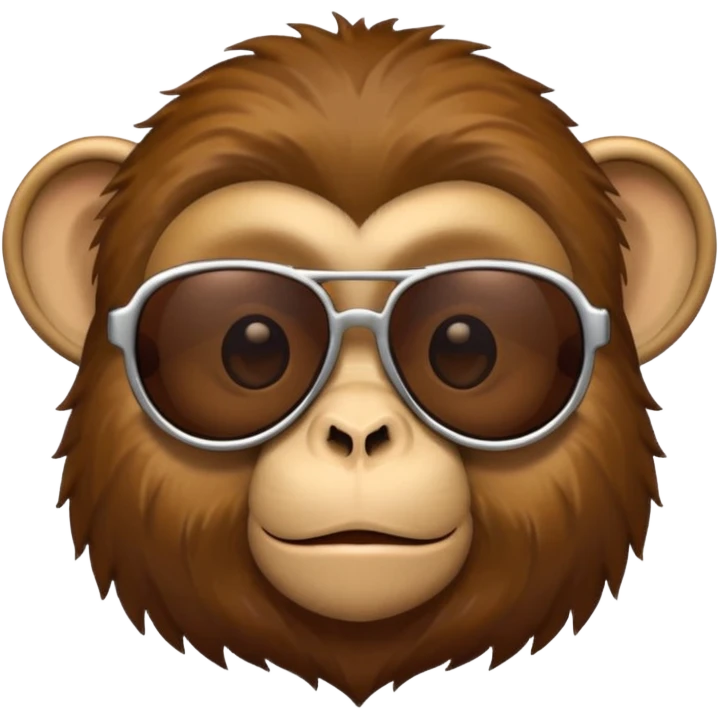 Monkey with sunglasses emoji