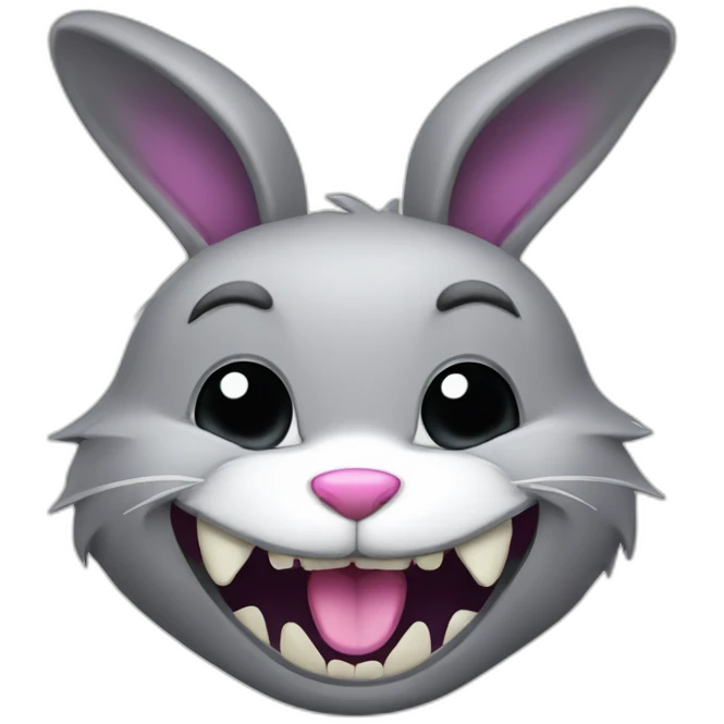 bunny with fangs emoji
