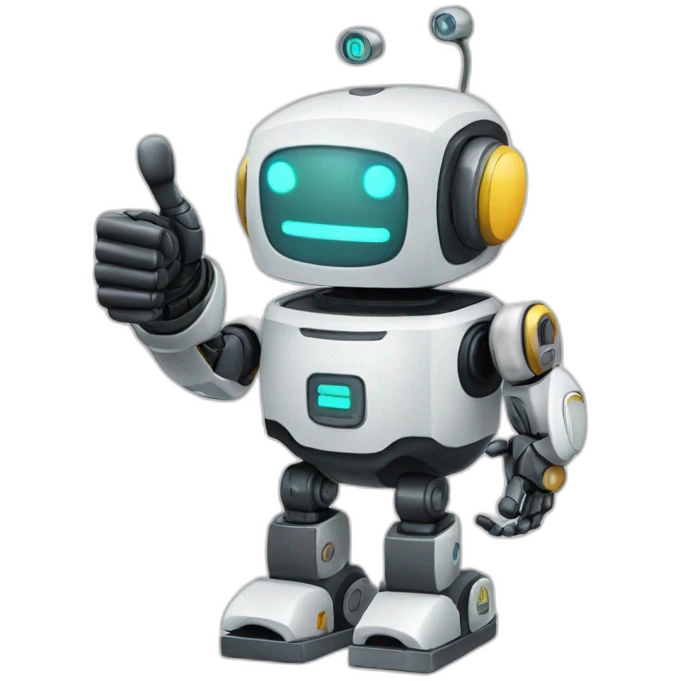 thumbs up sign robot emoji