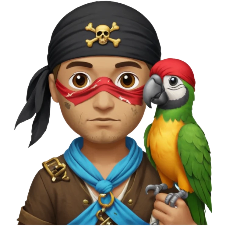 pirate and parrot emoji