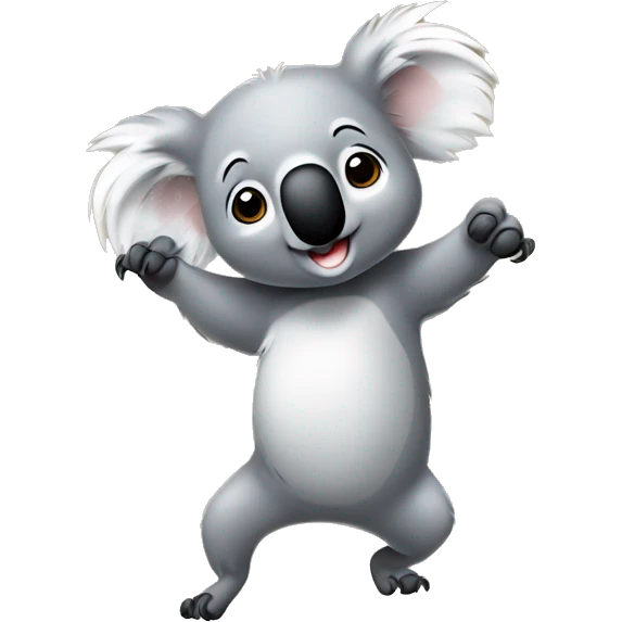 Koala doing a handstand emoji
