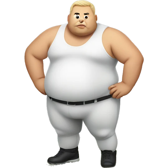 Fat man picking on the field  emoji