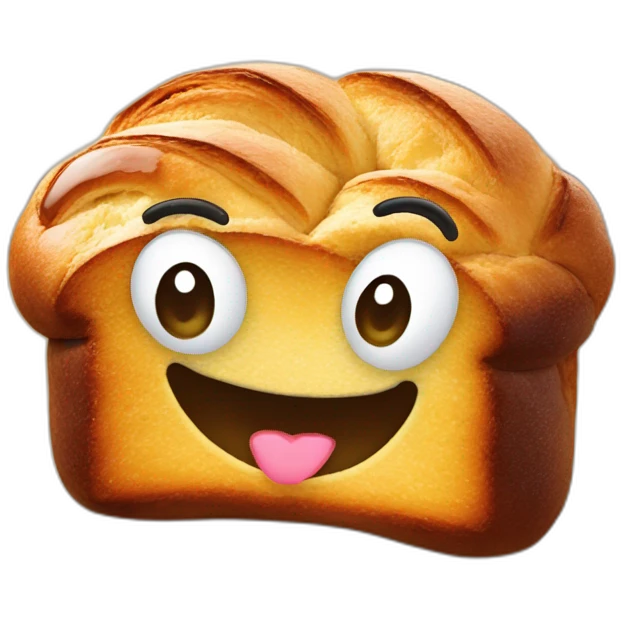 Pain au chocolat sur une plage emoji