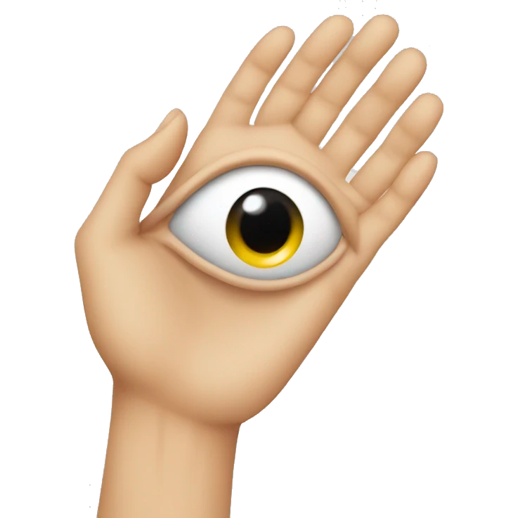 hand whit eye  emoji