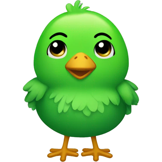 Green chick emoji