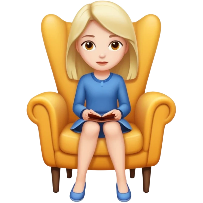 Girl sitting in a chair  emoji