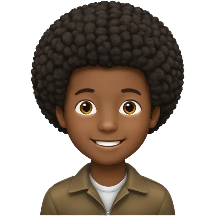 Black boy with a small afro  emoji