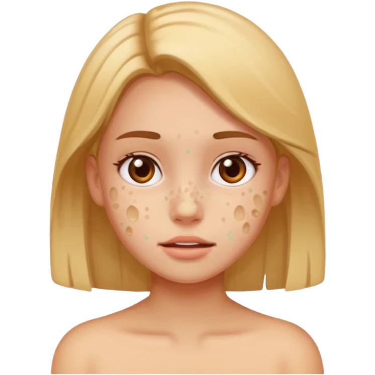 Girl with pimples  emoji