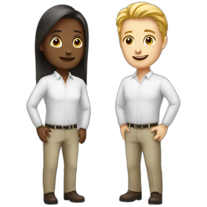 two-Colleagues-on-a-meeting-white-skin emoji