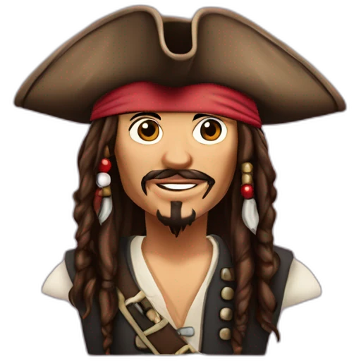 Jack sparrow in love emoji