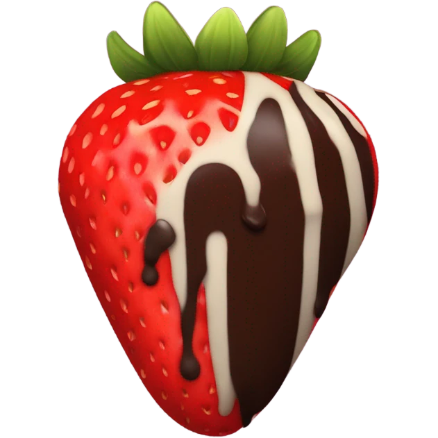 Strawberry with chocolate  emoji