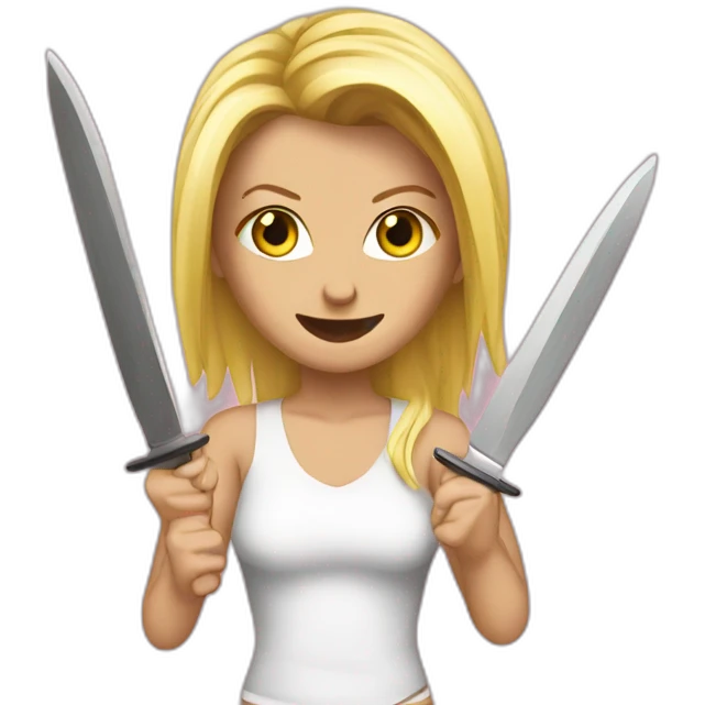 Britney spirs with knifs emoji