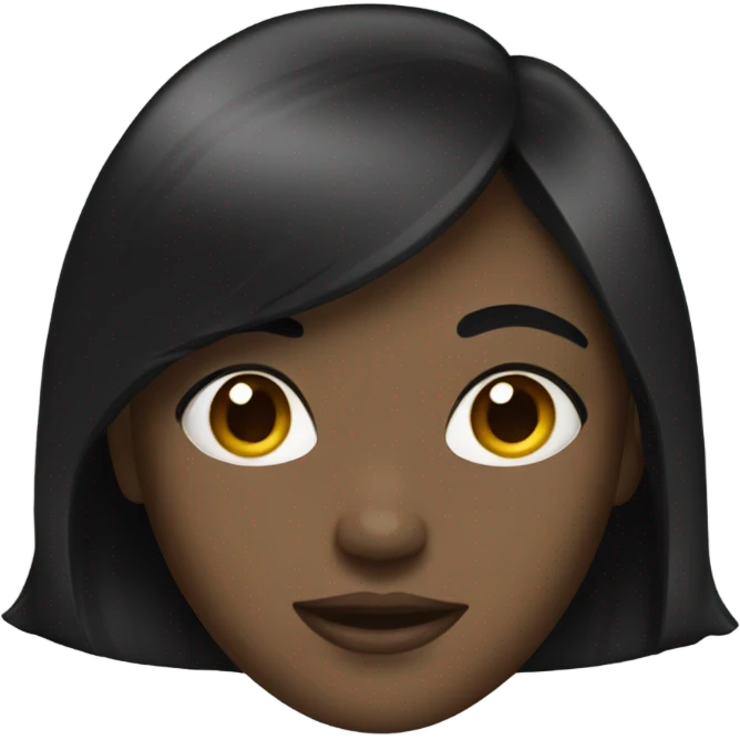 Black haired girl  emoji