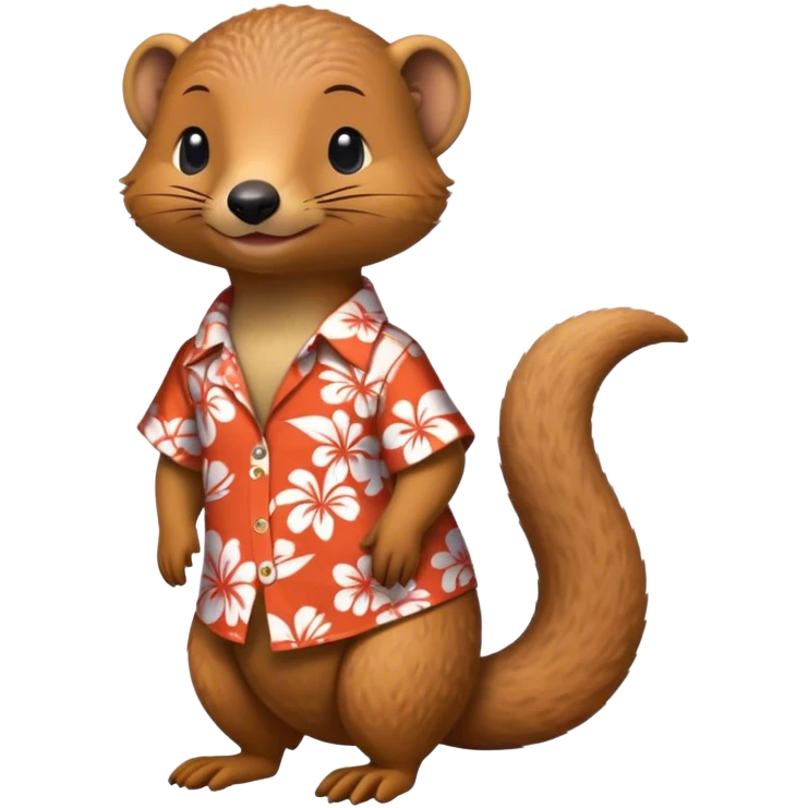 mongoose with Hawaiian shirt emoji