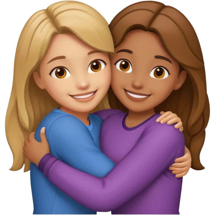to girls huging emoji