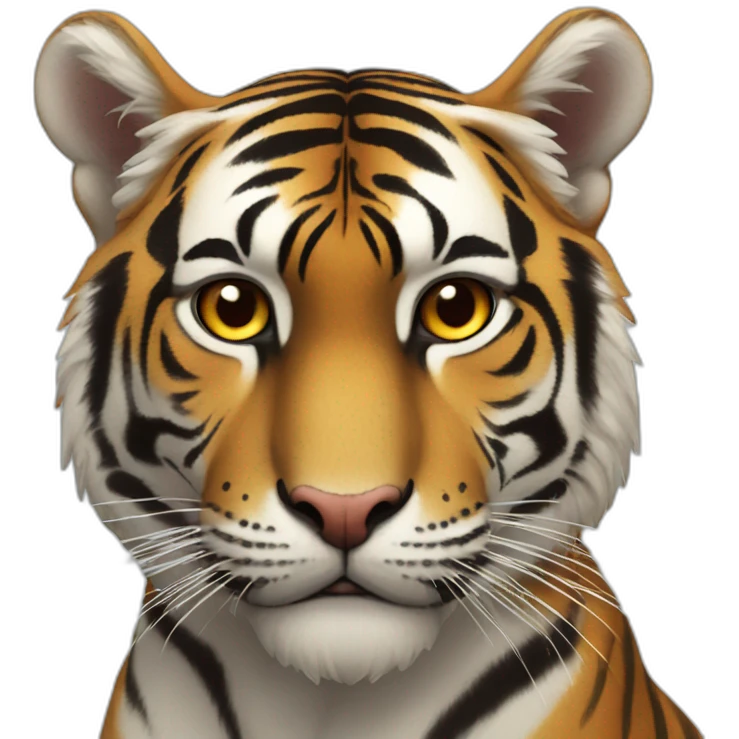 Tigre yeux en cœur emoji