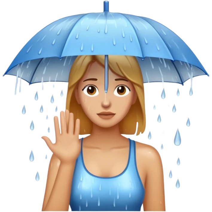 Make it so she’s soaking wet in the rain emoji