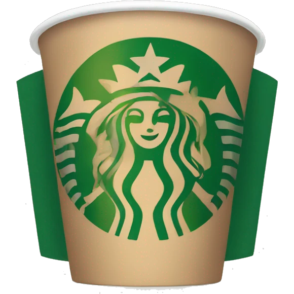 A little cup from Starbucks emoji