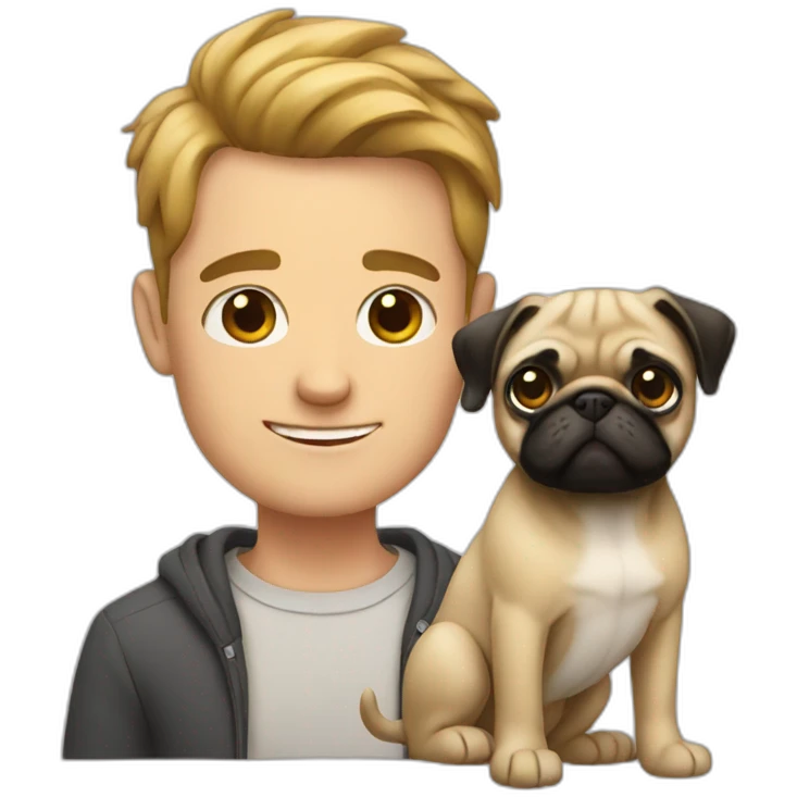 guy with a pug emoji emoji