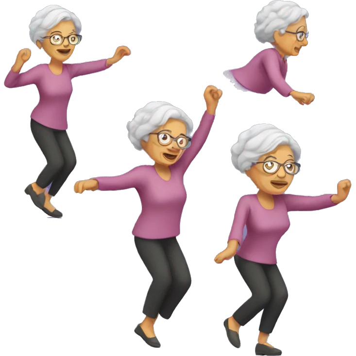 Granny dancing emoji