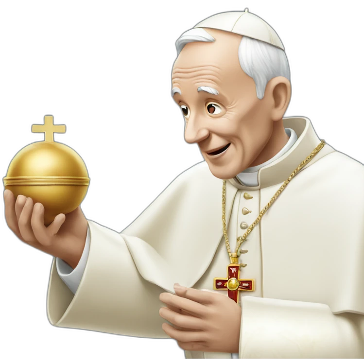 pope holding the Eucharist emoji