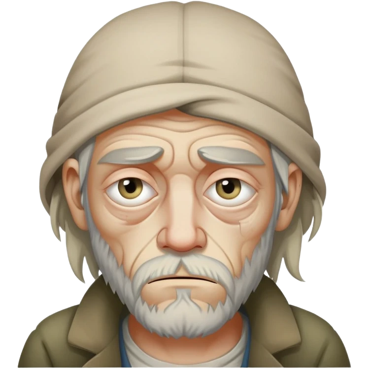 Homeless dirty man High on drugs no sleep veiny eyes irritated eyes emoji