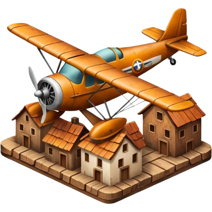 small size plane old town emoji