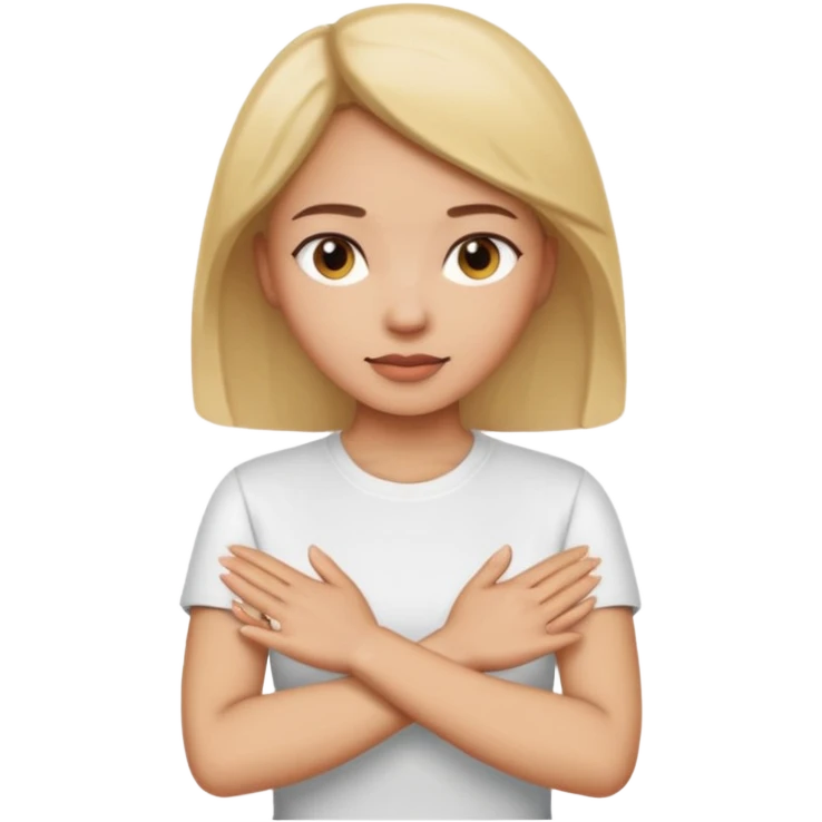 decision gesture women cross hands emoji